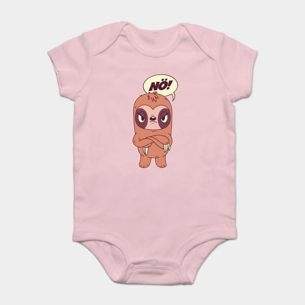 Angry Sloth Baby Bodysuit by Safdesignx